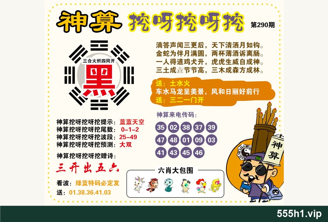 彩色图纸 · 神算挖呀挖配图，标注 555h1.vip